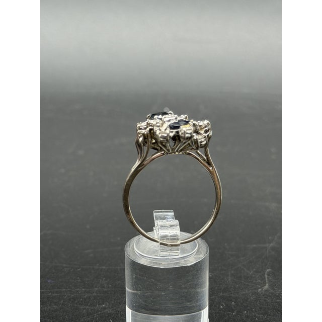 Cluster Ring in 750 Gold with Diamond and Sapphire, 1960s For Sale - Image 10 of 15