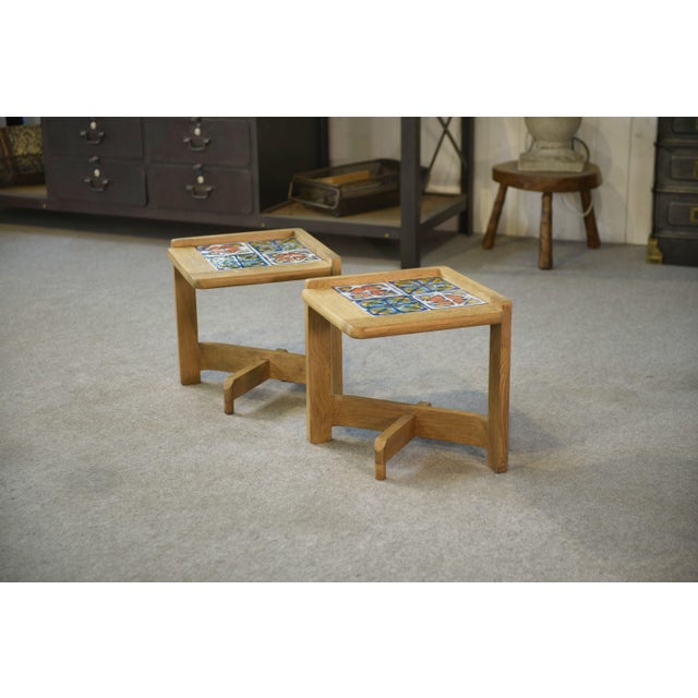 Bedside Tables by Guillerme and Chambron for Votre Maison, 1950s, Set of 2 For Sale - Image 12 of 12