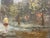 Mid-Century Modern Mid 20th Century Mid Century Modern Parisian Street Scene Sign Original Oil Painting by Burnett For Sale - Image 3 of 5