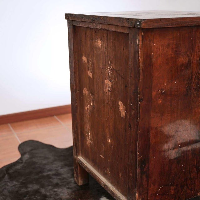 Walnut Slab Cabinet with Three Drawers For Sale - Image 4 of 12