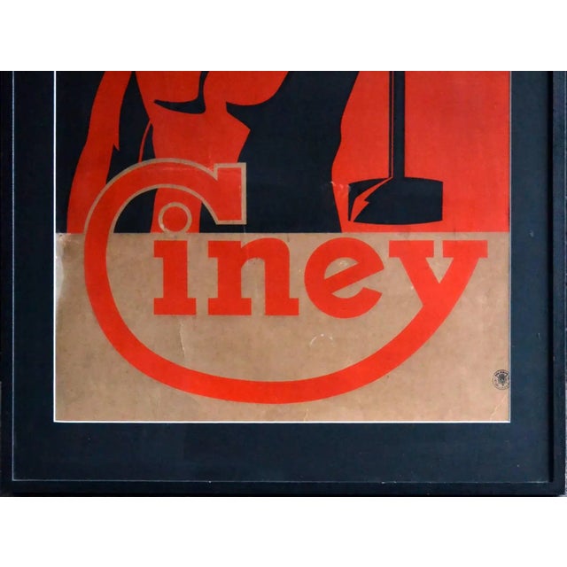 Art Deco Belgian Black and Red Ciney Ovens Poster, 1920s For Sale - Image 6 of 8