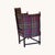 Red Large Antique Armchair with High Armrests in Tartan Fabric, 1890s For Sale - Image 8 of 13