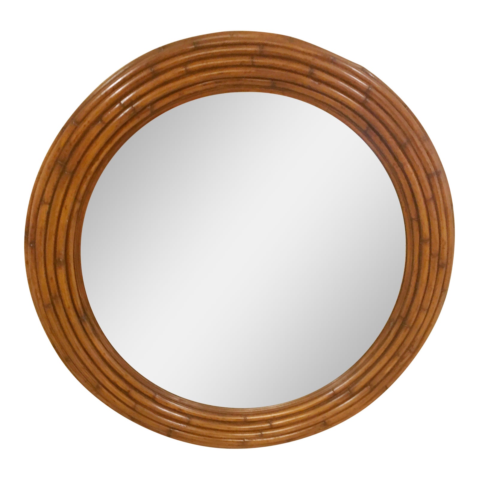 Ethan Allen Willow Round Mirror Chairish