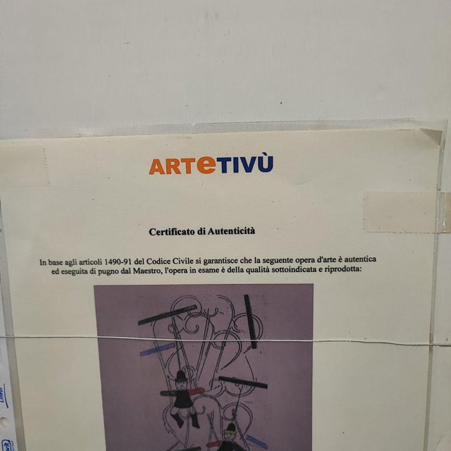 Franco Angeli, Lithograph, Framed For Sale - Image 9 of 10