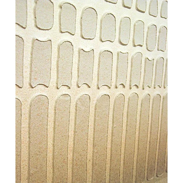 Abstract Paul Maxwell "#577" Signed Fine Art Stencil Casting in Pink, White and Gray For Sale - Image 3 of 5