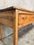 19th C French Draper’s Table Fruitwood Pine 4 Drawer Primitive 90” For Sale - Image 4 of 14
