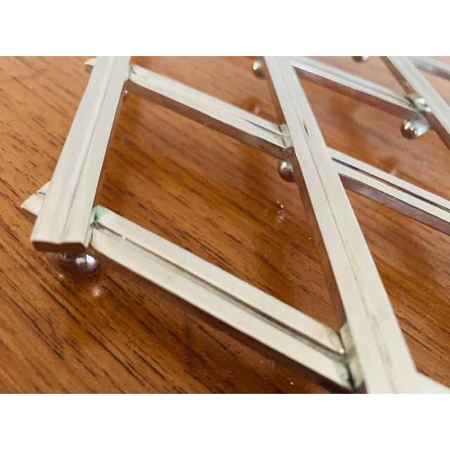 Mid-Century Modern Silver Plated Extending Trivet by Jacques Adnet, 1950s For Sale - Image 17 of 18