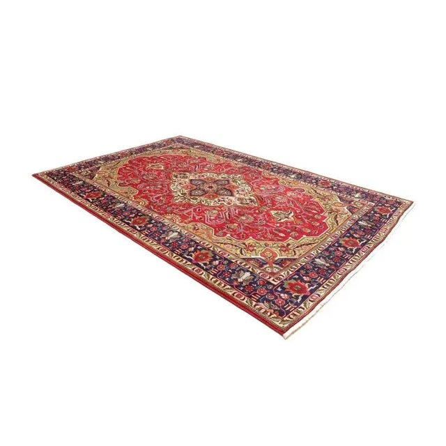 Middle Eastern Hand-Knotted Tabriz Rug For Sale - Image 3 of 11