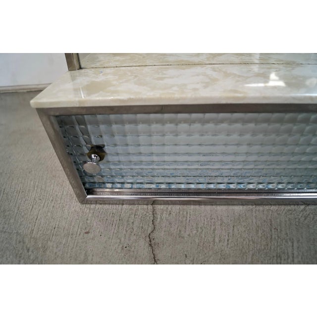 1950’s Mid-Century Modern Chrome & Glass Medicine Cabinet For Sale - Image 10 of 12