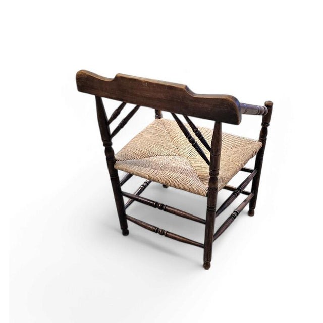 Dutch Oak and Rush Chairs, 1930s, Set of 2 For Sale - Image 11 of 15