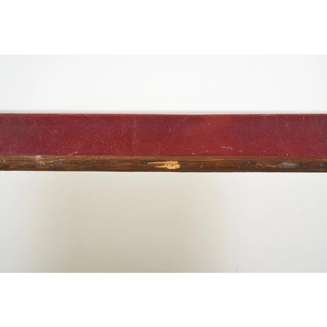 Art Deco Wood & Vinyl Console Table For Sale - Image 6 of 10