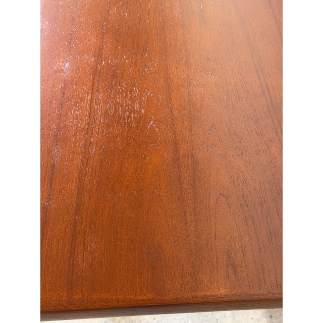 Long Danish Teak Rectangular Coffee Table With Built-in Magazine Shelf Mid-Century Modern 1960s For Sale - Image 12 of 13