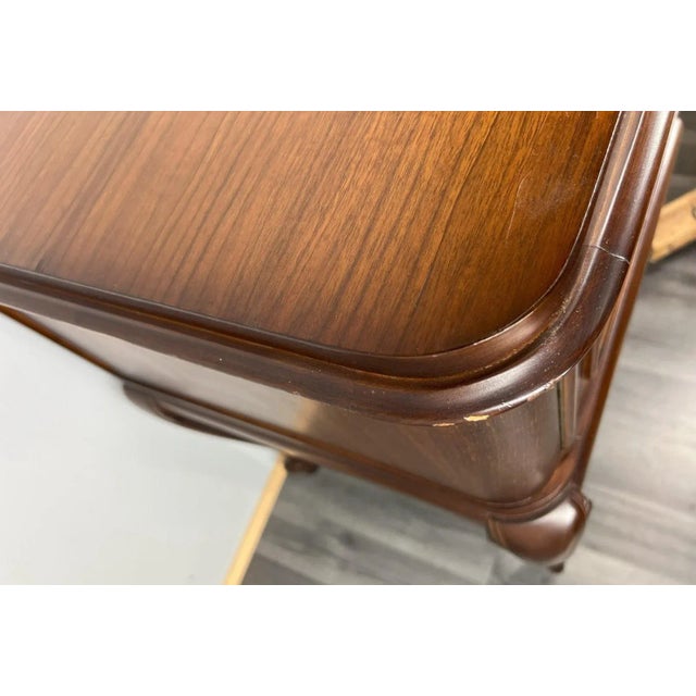 Brown Vintage Louis French Carved Desk with Storage For Sale - Image 8 of 13