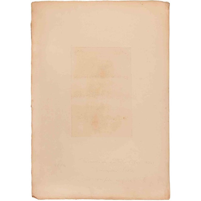 Etching on laid paper. A finely executed etching by Spanish artist Ricardo de Los Ríos, celebrated for his refined...