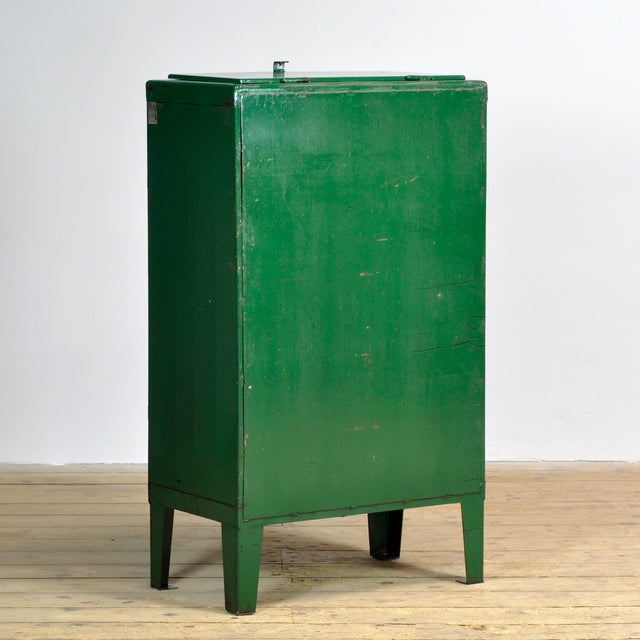 Industrial Iron Green Cabinet, 1970s For Sale - Image 15 of 16