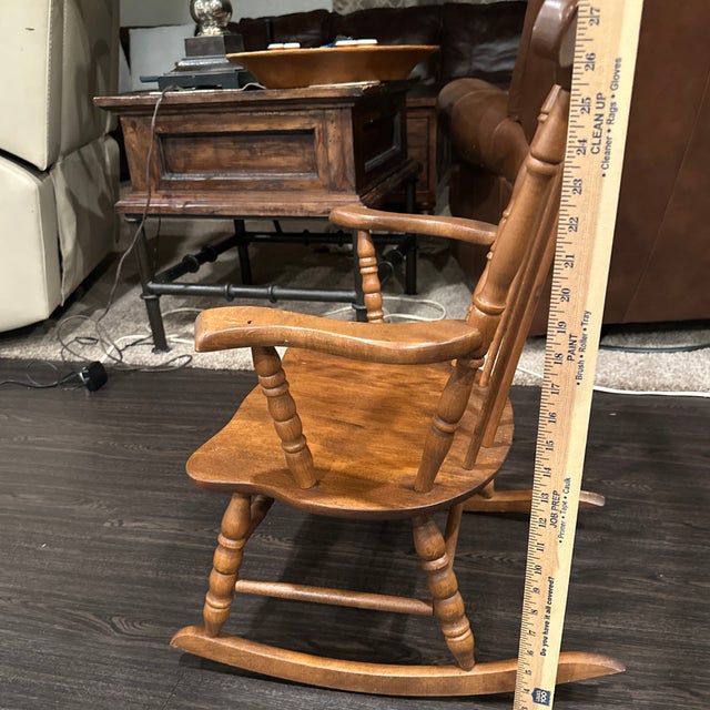 Vintage Windsor Style Children’s Rocking Chair For Sale - Image 6 of 12