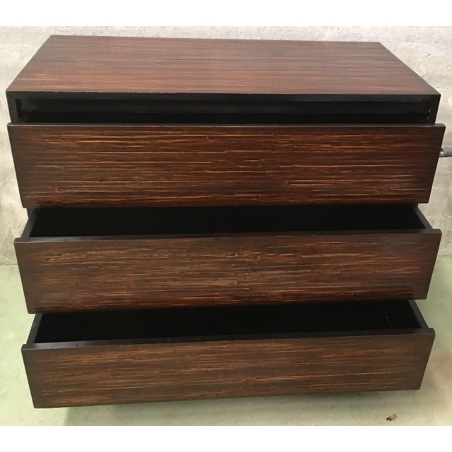 Wood Mid-Century Modern Wood and Black Lacquer Chest, Commode For Sale - Image 7 of 11