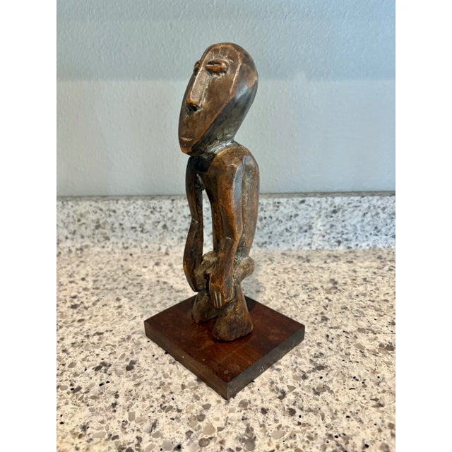 Vintage Hand Carved Wood African Male Lega Figure From the Democratic Republic, 11” For Sale - Image 6 of 10