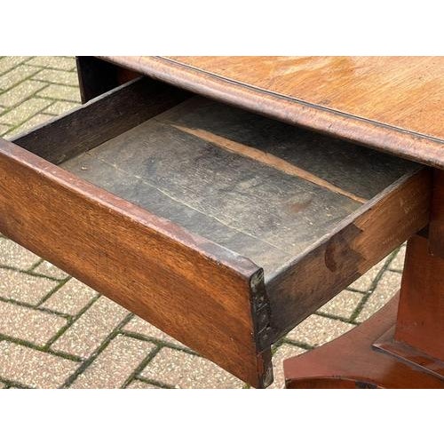 Victorian Mahogany Coffee Table with Drop Sides and Drawer For Sale - Image 9 of 13