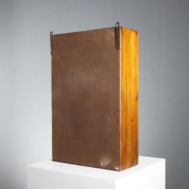 Brown Wall Display Cabinet in Fir Wood For Sale - Image 8 of 9
