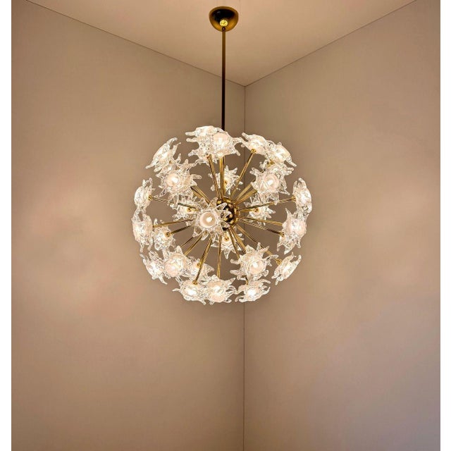 Murano Glass Flower Sputnik Chandelier 1990s For Sale In Dallas - Image 6 of 14