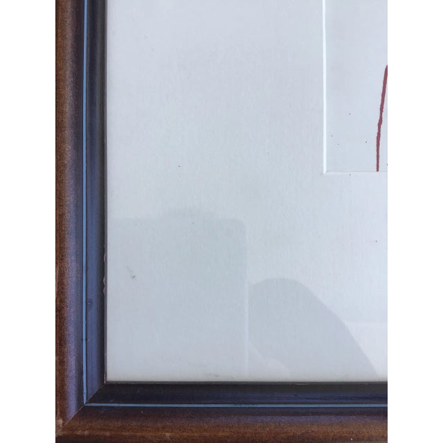 Red Contemporary Artwork “The Models” Framed Ink on Paper Drawing by Cassandra Auker For Sale - Image 8 of 9