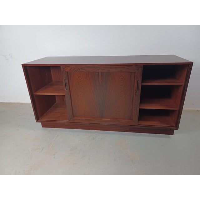 Restored and Refinished Danish Rosewood Sideboard Cabinet, 1970s For Sale - Image 10 of 11