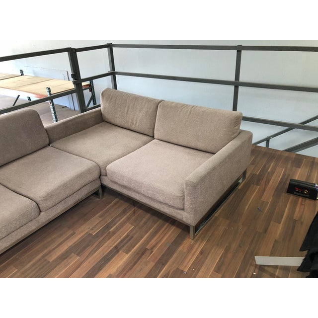 1990s Ligne Roset Styled Sectional Modern Sofa With Chrome Base For Sale - Image 5 of 13