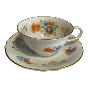 Vintage Schumann Bavaria Floral Demitasse Cup and Saucer