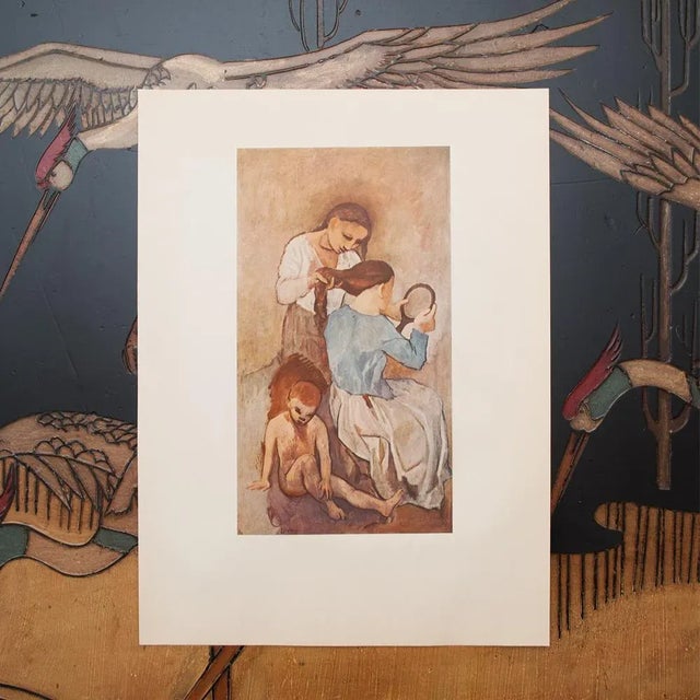 1950s 1950s After Picasso "La Coiffure", First Edition Full-Color Print For Sale - Image 5 of 10