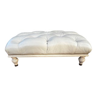 Southwood Furniture Off-White Tufted Ottoman/Coffee Table For Sale