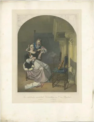 Interrupted Music Lesson, 1840, Paper