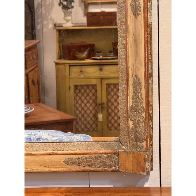 19th Century French Empire Painted Mirror For Sale - Image 6 of 6