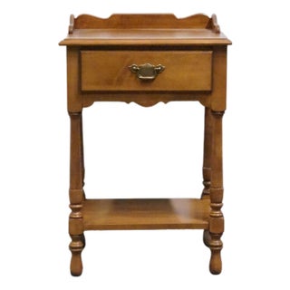Tell City Young Republic Solid Hard Rock Maple Colonial Early American 19" Nightstand For Sale