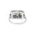Early 20th Century Antique 14k White Gold 1.57ctw Old Euro Cut Diamond Three Stone Engagement Ring, Size 7 For Sale - Image 5 of 9