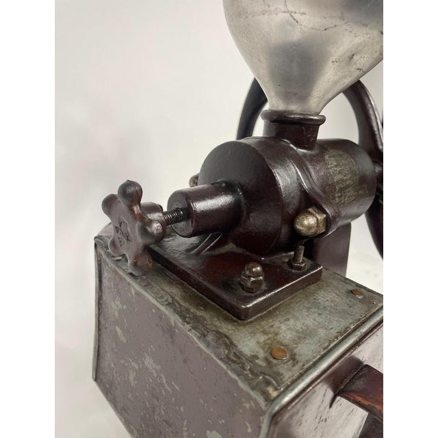 Antique Flywheel Coffee Grinder, 1890s For Sale - Image 6 of 16
