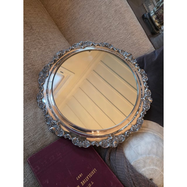 Beautiful vintage mirror top plateau that can be used to display perfume bottles, jewelry or vases. It's great for formal...