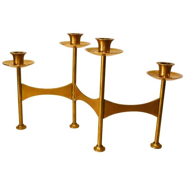 Vintage Brass Candleholder, 1970s For Sale - Image 6 of 6