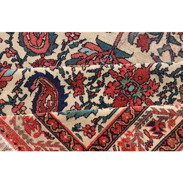Antique Persian Fine Mission Malayer Rug in Ivory, Red, Blue, Brown 4'2"x6'1" For Sale - Image 9 of 10