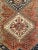 Vintage Persian Shiraz Tribal Area Rug, Handwoven Geometric Pattern, Rust Red & Navy, 5’ X 10' For Sale - Image 10 of 12