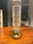 1960s Mid 20th Century Signed Dresden Cut Crystal & Brass Cylinder Table Lamp - With Shade For Sale - Image 5 of 11
