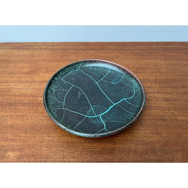 Art Deco German Studio Pottery Wall Plate by Richard Uhlemeyer, 1940s, in Very Good conditions. Designed 1920 to 1949 I...