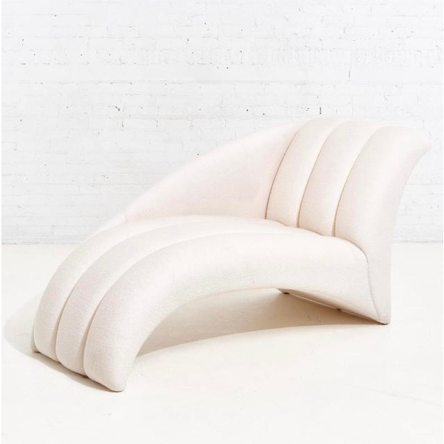 Channel Tufted Chaise Lounge by Vladimir Kagan, 1980 For Sale - Image 9 of 9