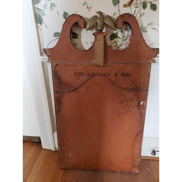 Wood Early 20th C. American Federal Revival Mahogany Eagle Mirror For Sale - Image 7 of 7