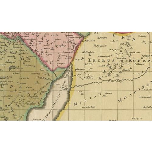Sanson & Schenk Biblical Map of the Twelve Tribes of Israel, 1700 For Sale - Image 9 of 11