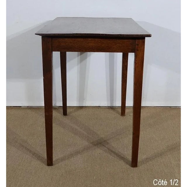 Brown Small Solid Oak Table, 1800s For Sale - Image 8 of 18