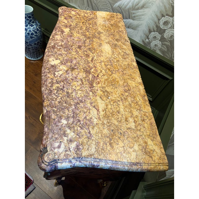 Mid 18th Century Louis XV Marquetry and Parquetry Commode, Stamped C. Wolff Jme For Sale - Image 12 of 13