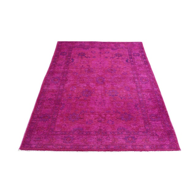 2020s Ariana Overdye 3'11" X 5'9" Hand-Knotted Luxury Rug – Magenta For Sale - Image 5 of 10