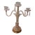 Vintage Glass Candelabra Crystal Clear Mid Century Candle Light Holder For Sale