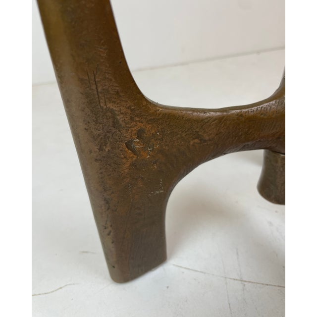 Gold Brutalist Floor Candleholder by Michael Harjes, Germany, 1960 For Sale - Image 8 of 15